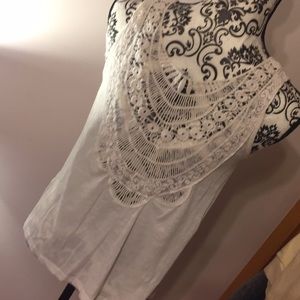 Sheer crochet tank